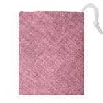 Pink Fabric Texture, Knitted Pink Texture, Drawstring Pouch (4XL)