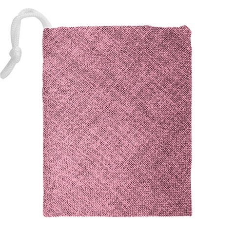 Pink Fabric Texture, Knitted Pink Texture, Drawstring Pouch (4XL) from ArtsNow.com Back