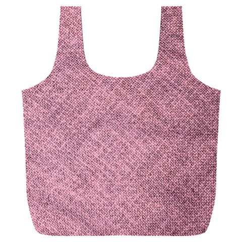 Pink Fabric Texture, Knitted Pink Texture, Full Print Recycle Bag (XXL) from ArtsNow.com Front