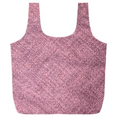 Pink Fabric Texture, Knitted Pink Texture, Full Print Recycle Bag (XXL) from ArtsNow.com Front