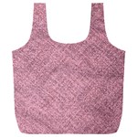 Pink Fabric Texture, Knitted Pink Texture, Full Print Recycle Bag (XXL)