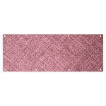 Pink Fabric Texture, Knitted Pink Texture, Banner and Sign 8  x 3 