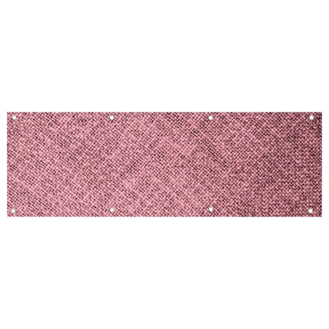 Pink Fabric Texture, Knitted Pink Texture, Banner and Sign 9  x 3  from ArtsNow.com Front