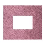 Pink Fabric Texture, Knitted Pink Texture, White Wall Photo Frame 5  x 7 