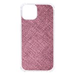 Pink Fabric Texture, Knitted Pink Texture, iPhone 13 TPU UV Print Case