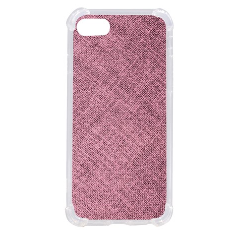 Pink Fabric Texture, Knitted Pink Texture, iPhone SE from ArtsNow.com Front