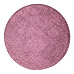 Pink Fabric Texture, Knitted Pink Texture, Round Glass Fridge Magnet (4 pack)