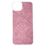 Pink Fabric Texture, Knitted Pink Texture, iPhone 15 Pro TPU UV Print Case