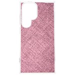 Pink Fabric Texture, Knitted Pink Texture, Samsung Galaxy S24 Plus 6.7 Inch TPU UV Case