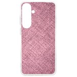 Pink Fabric Texture, Knitted Pink Texture, Samsung Galaxy S24 Ultra 6.9 Inch TPU UV Case