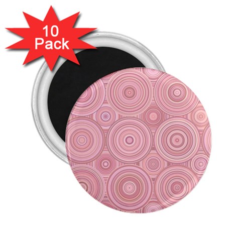 Pink Retro Texture With Circles, Retro Circles Background, 2.25  Magnets (10 pack)  from ArtsNow.com Front