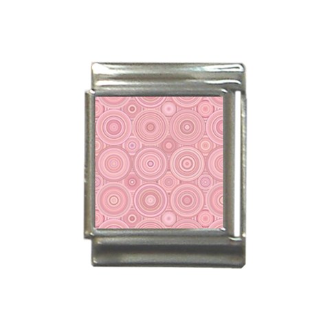 Pink Retro Texture With Circles, Retro Circles Background, Italian Charm (13mm) from ArtsNow.com Front