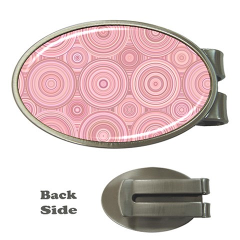 Pink Retro Texture With Circles, Retro Circles Background, Money Clips (Oval)  from ArtsNow.com Front