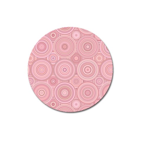 Pink Retro Texture With Circles, Retro Circles Background, Magnet 3  (Round) from ArtsNow.com Front