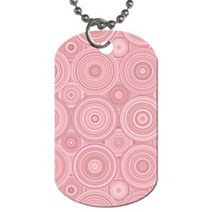 Pink Retro Texture With Circles, Retro Circles Background, Dog Tag (Two Sides) from ArtsNow.com Front