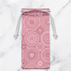 Pink Retro Texture With Circles, Retro Circles Background, Jewelry Bag from ArtsNow.com Front