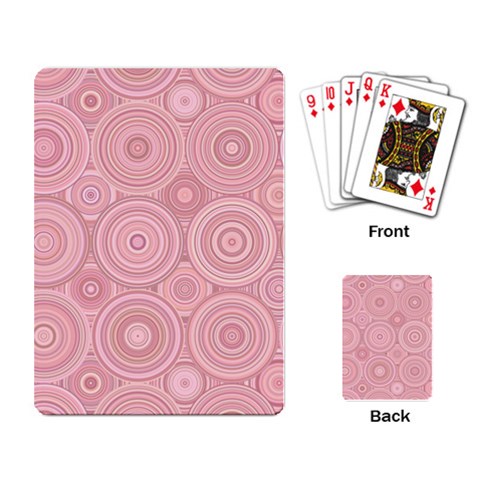 Pink Retro Texture With Circles, Retro Circles Background, Playing Cards Single Design (Rectangle) from ArtsNow.com Back