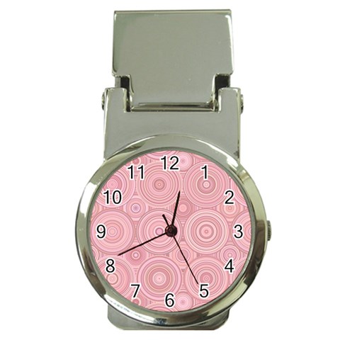 Pink Retro Texture With Circles, Retro Circles Background, Money Clip Watches from ArtsNow.com Front