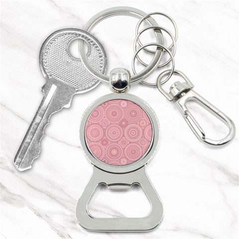 Pink Retro Texture With Circles, Retro Circles Background, Bottle Opener Key Chain from ArtsNow.com Front