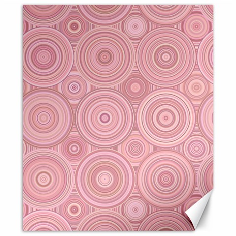 Pink Retro Texture With Circles, Retro Circles Background, Canvas 8  x 10  from ArtsNow.com 8.15 x9.66  Canvas - 1