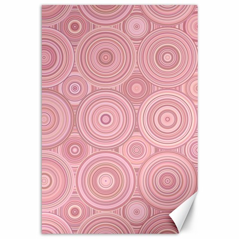 Pink Retro Texture With Circles, Retro Circles Background, Canvas 12  x 18  from ArtsNow.com 11.88 x17.36  Canvas - 1