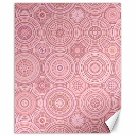 Pink Retro Texture With Circles, Retro Circles Background, Canvas 16  x 20  from ArtsNow.com 15.75 x19.29  Canvas - 1