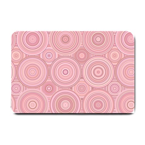 Pink Retro Texture With Circles, Retro Circles Background, Small Doormat from ArtsNow.com 24 x16  Door Mat