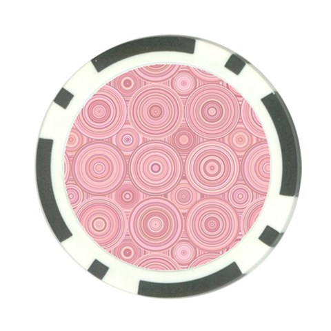 Pink Retro Texture With Circles, Retro Circles Background, Poker Chip Card Guard from ArtsNow.com Front