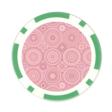 Pink Retro Texture With Circles, Retro Circles Background, Poker Chip Card Guard from ArtsNow.com Front