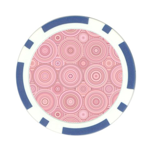 Pink Retro Texture With Circles, Retro Circles Background, Poker Chip Card Guard from ArtsNow.com Front