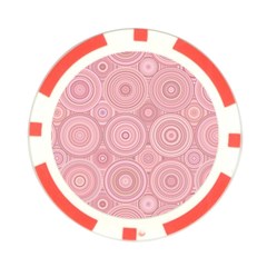 Pink Retro Texture With Circles, Retro Circles Background, Poker Chip Card Guard from ArtsNow.com Front