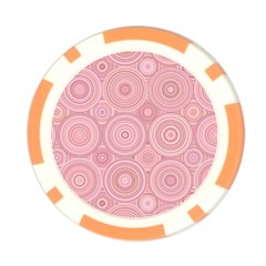 Pink Retro Texture With Circles, Retro Circles Background, Poker Chip Card Guard from ArtsNow.com Front