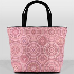 Pink Retro Texture With Circles, Retro Circles Background, Bucket Bag from ArtsNow.com Back