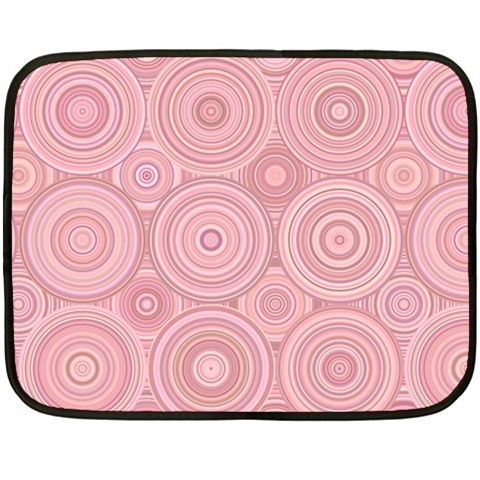 Pink Retro Texture With Circles, Retro Circles Background, Fleece Blanket (Mini) from ArtsNow.com 35 x27  Blanket