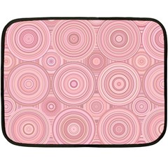 Pink Retro Texture With Circles, Retro Circles Background, Two Sides Fleece Blanket (Mini) from ArtsNow.com 35 x27  Blanket Front