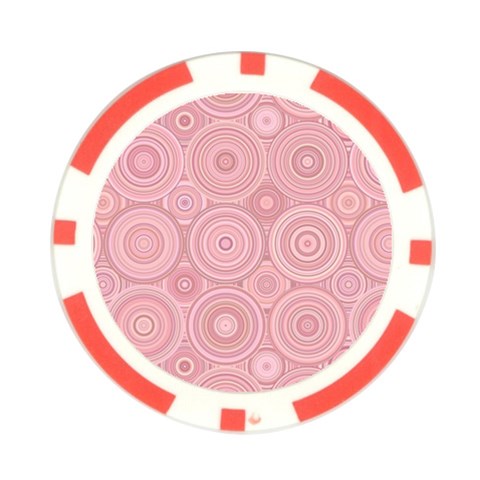 Pink Retro Texture With Circles, Retro Circles Background, Poker Chip Card Guard (10 pack) from ArtsNow.com Front