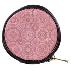 Pink Retro Texture With Circles, Retro Circles Background, Mini Makeup Bag from ArtsNow.com Front