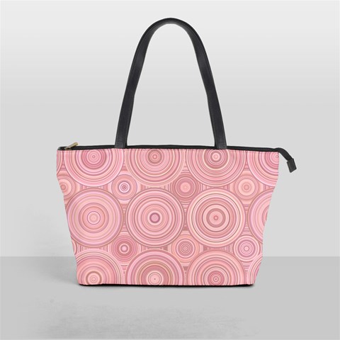 Pink Retro Texture With Circles, Retro Circles Background, Classic Shoulder Handbag from ArtsNow.com Front