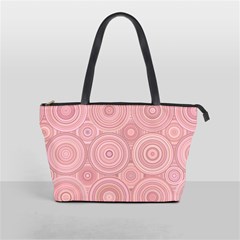 Pink Retro Texture With Circles, Retro Circles Background, Classic Shoulder Handbag from ArtsNow.com Front