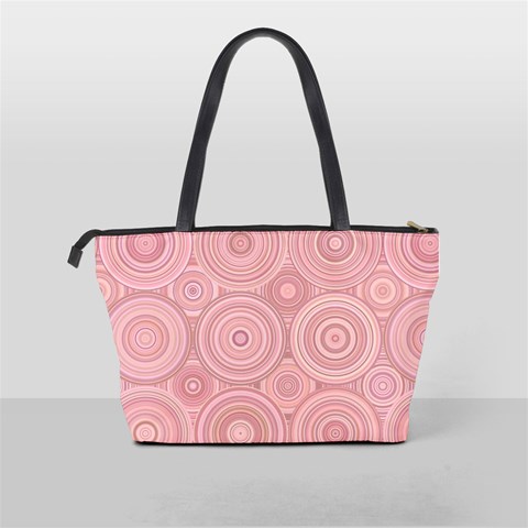 Pink Retro Texture With Circles, Retro Circles Background, Classic Shoulder Handbag from ArtsNow.com Back