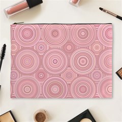 Pink Retro Texture With Circles, Retro Circles Background, Cosmetic Bag (XL) from ArtsNow.com Front