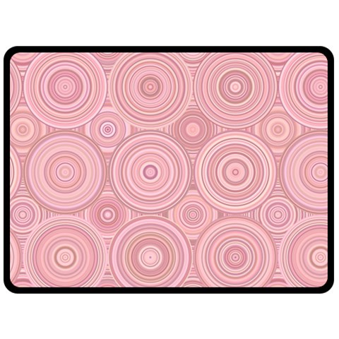 Pink Retro Texture With Circles, Retro Circles Background, Fleece Blanket (Large) from ArtsNow.com 80 x60  Blanket Front