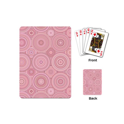 Pink Retro Texture With Circles, Retro Circles Background, Playing Cards Single Design (Mini) from ArtsNow.com Back