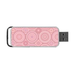 Pink Retro Texture With Circles, Retro Circles Background, Portable USB Flash (Two Sides) from ArtsNow.com Front