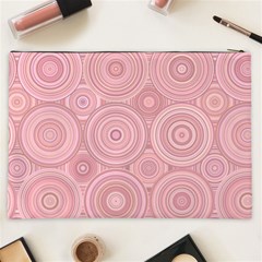 Pink Retro Texture With Circles, Retro Circles Background, Cosmetic Bag (XXL) from ArtsNow.com Back