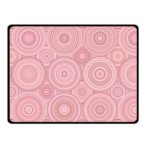 Pink Retro Texture With Circles, Retro Circles Background, Two Sides Fleece Blanket (Small) from ArtsNow.com 45 x34  Blanket Front