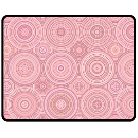 Pink Retro Texture With Circles, Retro Circles Background, Two Sides Fleece Blanket (Medium) from ArtsNow.com 58.8 x47.4  Blanket Front