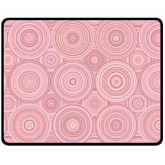 Pink Retro Texture With Circles, Retro Circles Background, Two Sides Fleece Blanket (Medium) from ArtsNow.com 58.8 x47.4  Blanket Front