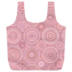 Pink Retro Texture With Circles, Retro Circles Background, Full Print Recycle Bag (XL) from ArtsNow.com Front