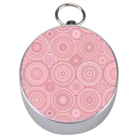 Pink Retro Texture With Circles, Retro Circles Background, Silver Compasses from ArtsNow.com Front